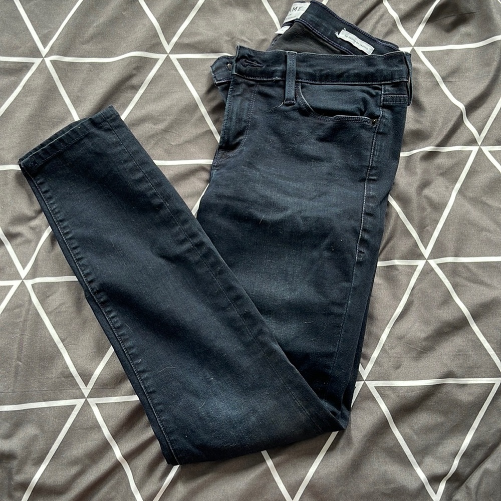 FRAME Skinny Jeanne Jeans Dark Wash Stretch Mid 28